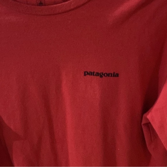 Patagonia Red Short Sleeve Tee Classic Crew Neck - Picture 2 of 3